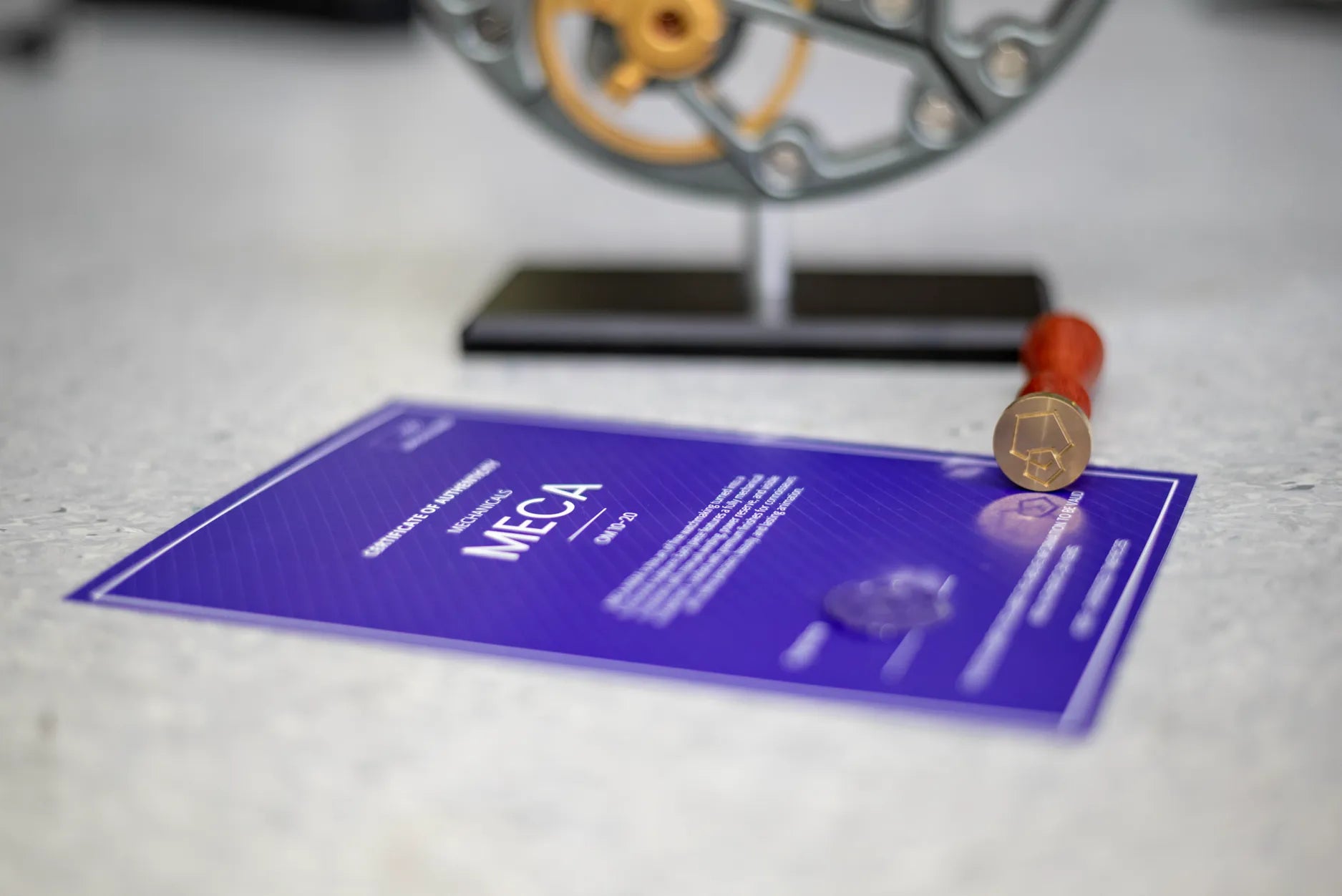 MECA Rhodium — Certificate of Authenticity